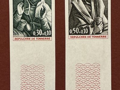 Франция 1973 Yv1779, 1780 ЧБН 80 Красный Крест беззубцовые